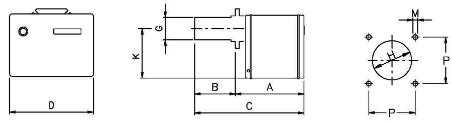 Дизельные горелки MINIFLAM (24V DC) [29 - 209 кВт] габаритные размеры